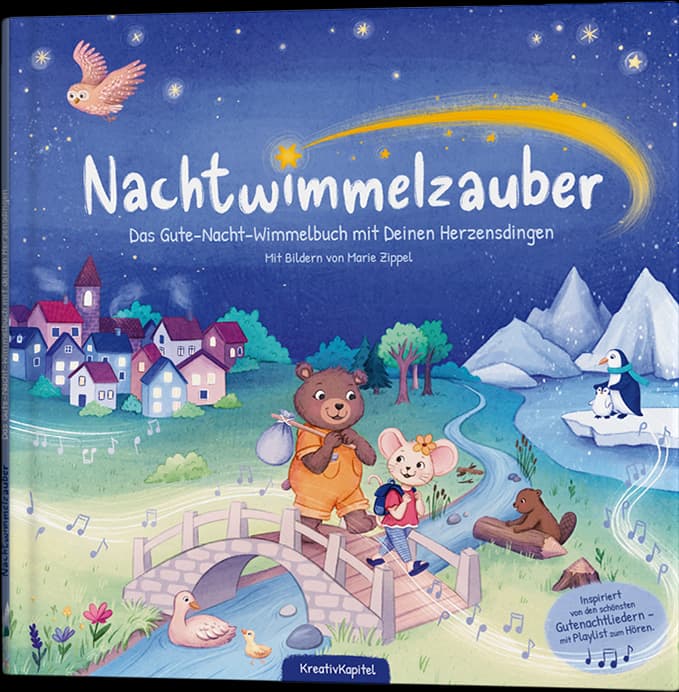 Nachtwimmelzauber personalisiertes Wimmelbuch